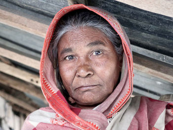 Close-up portrait of a woman