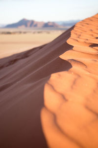 Sand dunes in desert