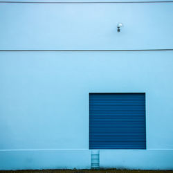 Full frame shot of blue building