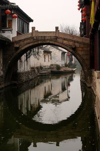 View of canal along buildings