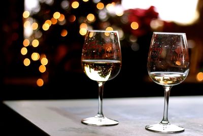 Close-up of champagne candle