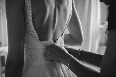 Close-up of woman holding hands