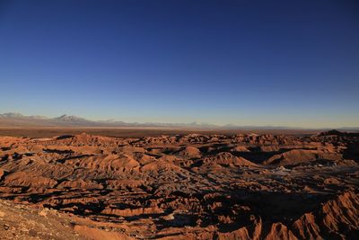 Aerial view of a desert