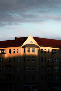 Low angle view of buildings in city