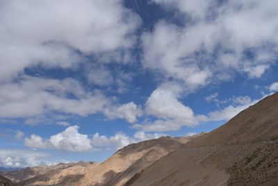 View of mountain against cloudy sky