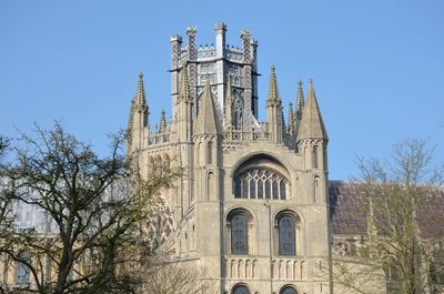 Low angle view of cathedral against clear sky