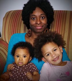 Portrait of smiling woman at home