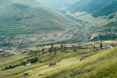 High angle view of landscape