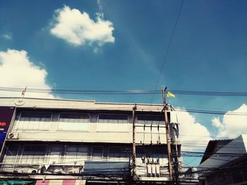 Low angle view of built structure against sky