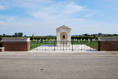 Commonwealth war cemetery in villanova di bagnacavallo, ravenna, emilia-romagna, italy.