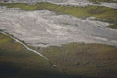 High angle view of land