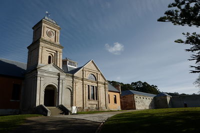 Facade of church against sky