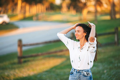 Young woman using mobile phone