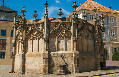 Low angle view of historical building