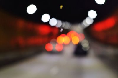 Defocused lights at night