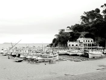 Boats in calm sea