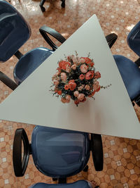 High angle view of food on table