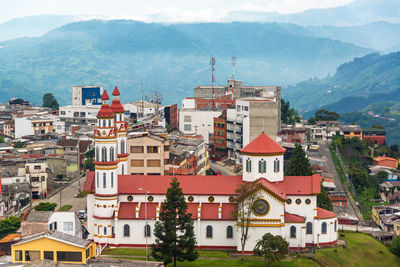 Cathedral basilica of our lady rosary against mountains