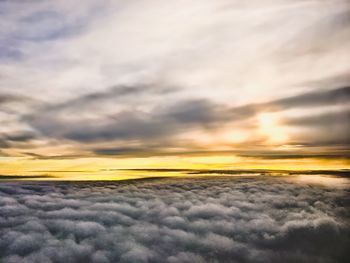 Scenic view of cloudscape against sky during sunset