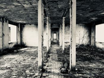 Interior of abandoned building