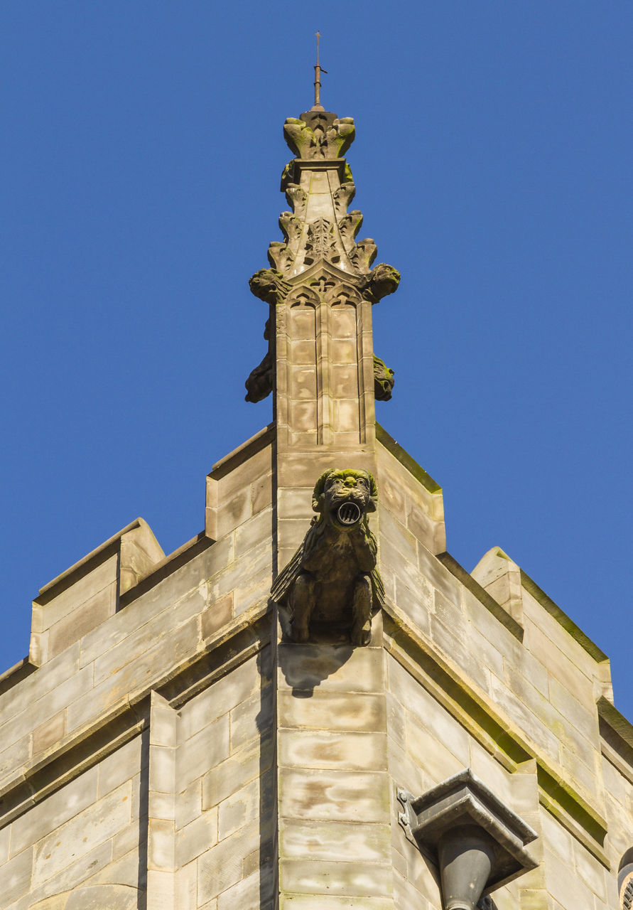 LOW ANGLE VIEW OF TOWER AGAINST CLEAR SKY