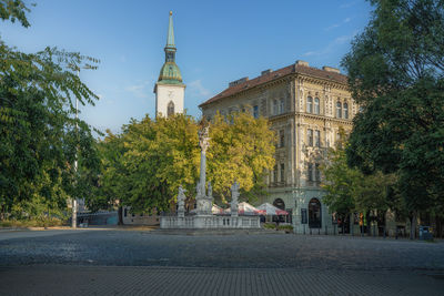 Low angle view of historic building against sky