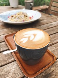 Coffee cup on table