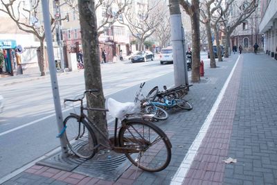 Bicycle on city street