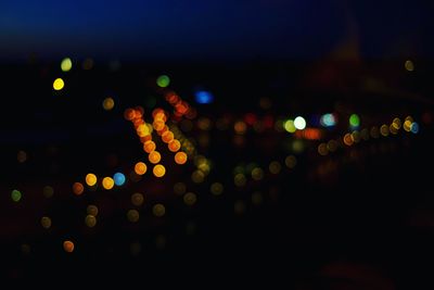 Defocused lights at night