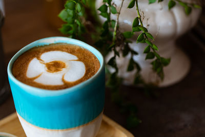 Close-up of coffee on table