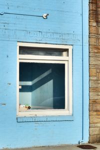 Full frame shot of window of old building