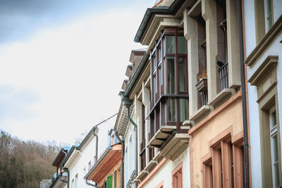 Low angle view of buildings against sky