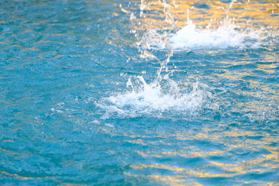 Water splashing in swimming pool
