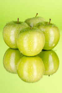 Close-up of fruit against white background