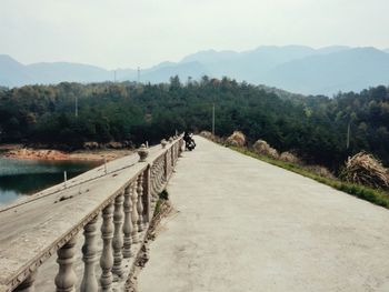 Scenic view of mountain range