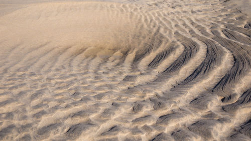 High angle view of sand dune