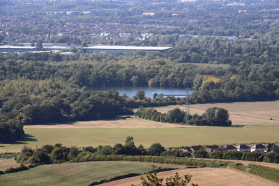 High angle view of landscape