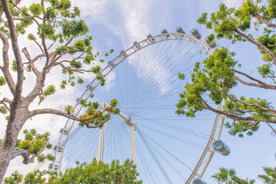 Low angle view of ferris wheel against sky