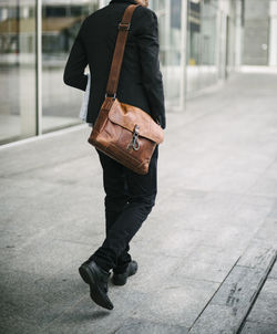 Businessman going to work in the city