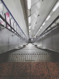 Empty underground walkway