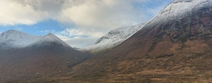 Snowy mountains in the isle of skye 