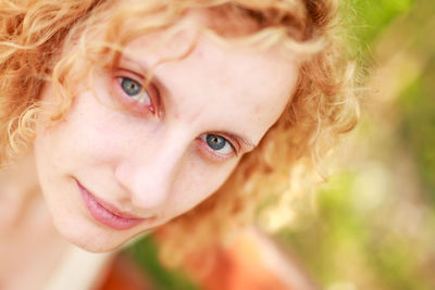 Close-up portrait of young woman