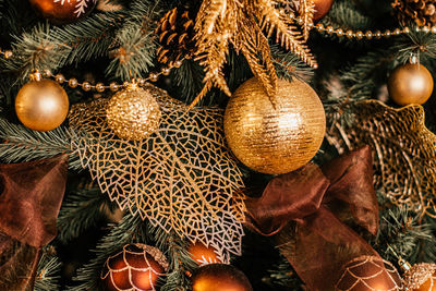 Close-up of christmas decorations