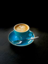 Coffee cup on table