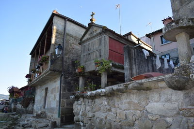 Low angle view of historic building against sky