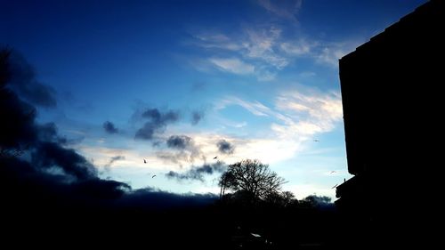 Silhouette of sky at sunset