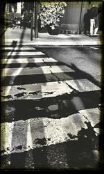 Shadow of woman on wall