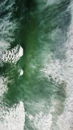 High angle view of sea waves