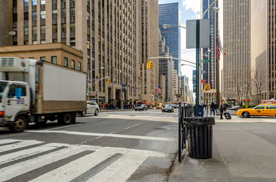 Low angle view of city street