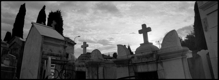 Low angle view of buildings against sky